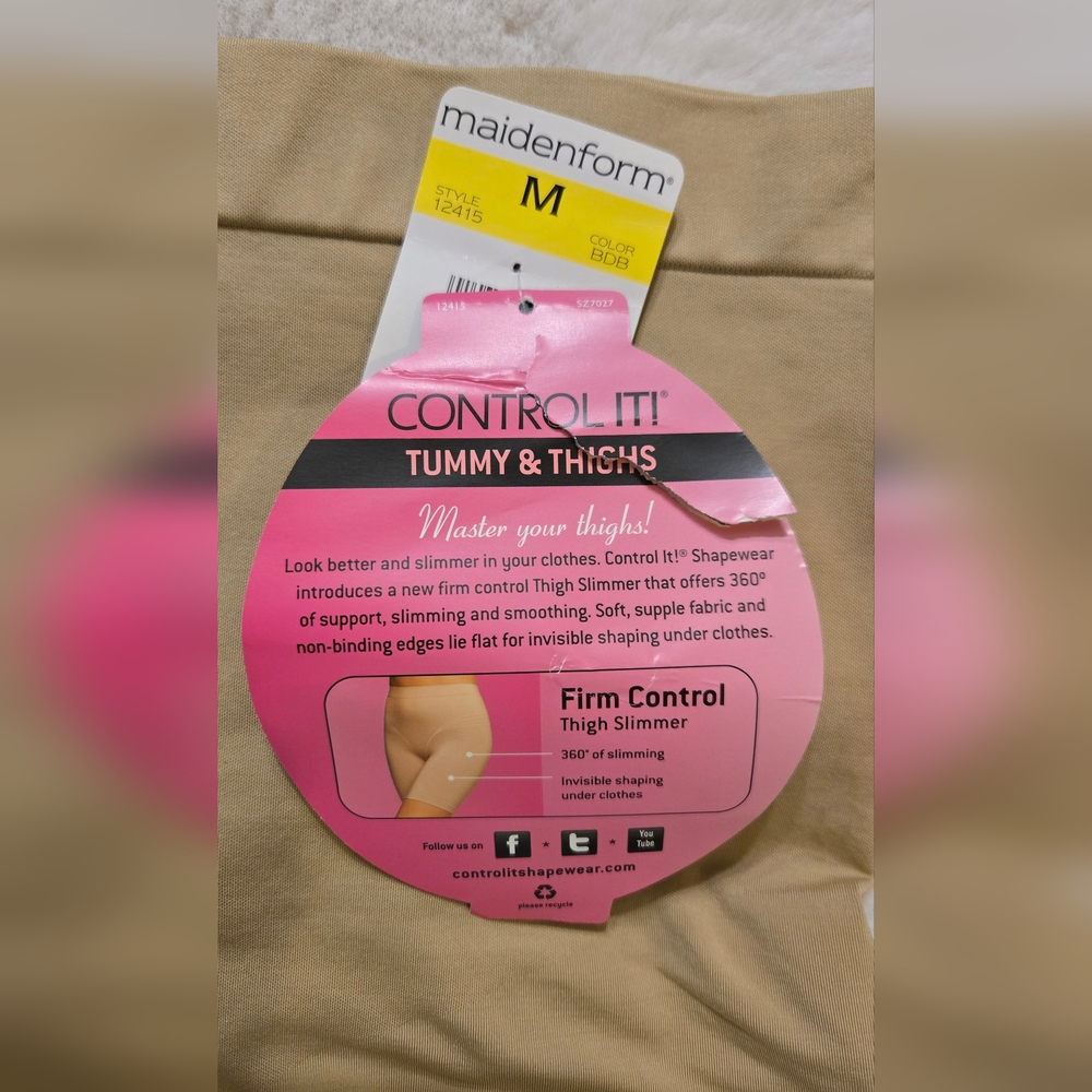 Maidenform Control It Tummy Thigh Slimmer Firm Control Shapewear Med 12415 NWT - Picture 4 of 9